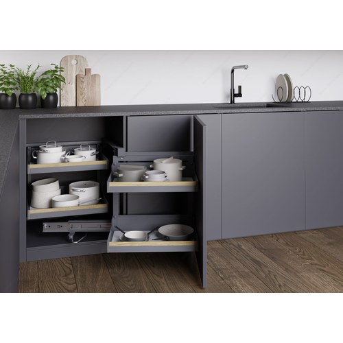 Richelieu WEBKIT1249988 Magic Corner LIRO Sets for Frameless Cabinets