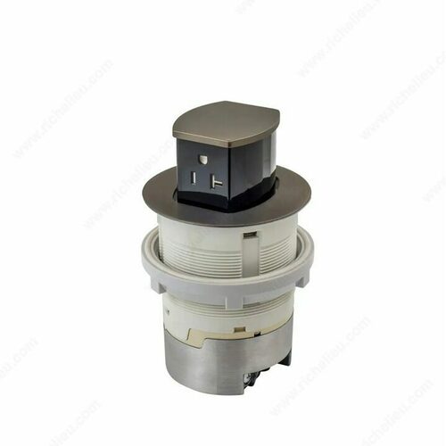 Richelieu WEBSO1250223 Hubbell Pop-Up Countertop Outlet (20 Amp)