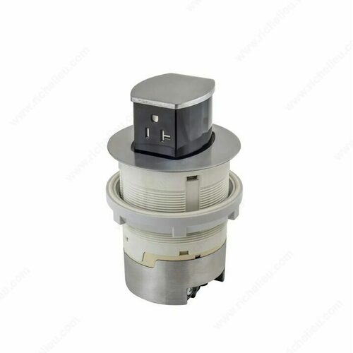 Richelieu WEBSO1250224 Hubbell Pop-Up Countertop Outlet (20 Amp)