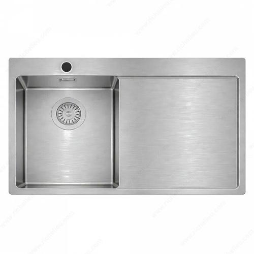 Richelieu WEBSO1258405 Trendline EST-3401BL Stainless Steel Accessible Sink, 780x500x120 mm