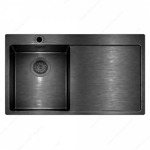 Richelieu WEBSO1258406 Trendline EST-3401BL Accessible Stainless Steel Sink, 780x500x120 mm