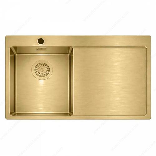 Richelieu WEBSO1258407 Trendline EST-3401BL Accessible Stainless Steel Sink, 780x500x120 mm