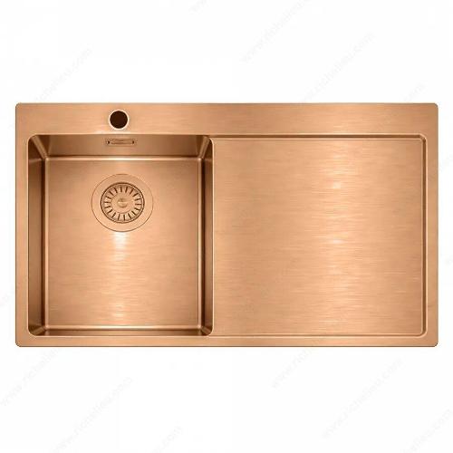 Richelieu WEBSO1258408 Trendline EST-3401BL Stainless Steel Sink - Accessible Design, 780x500x120mm