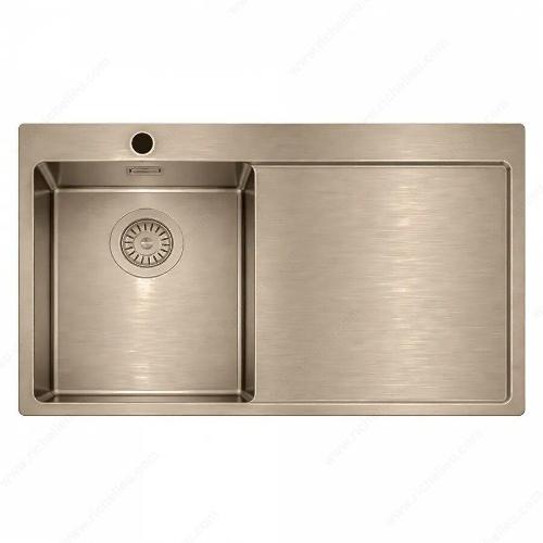 Richelieu WEBSO1258409 Trendline EST-3401BL Accessible Stainless Steel Sink, 780x500x120 mm