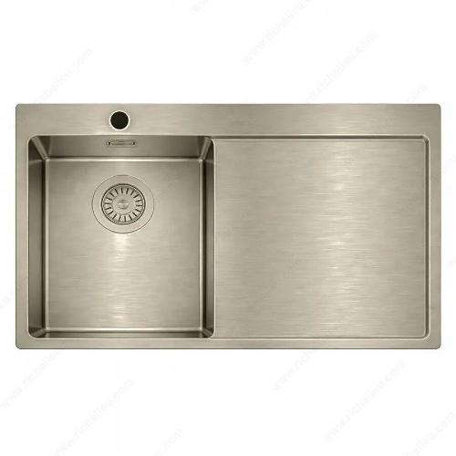 Richelieu WEBSO1258410 Trendline EST-3401BL Stainless Steel Accessible Sink, 780x500x120 mm