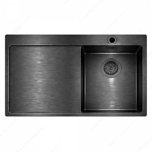 Richelieu WEBSO1258412 Trendline EST-3401BR Stainless Steel Sink, Accessible Design, 780x500x120mm