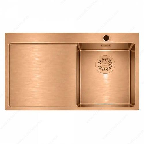 Richelieu WEBSO1258414 Trendline EST-3401BR Stainless Steel Sink, Accessible Design, 780x500x120mm