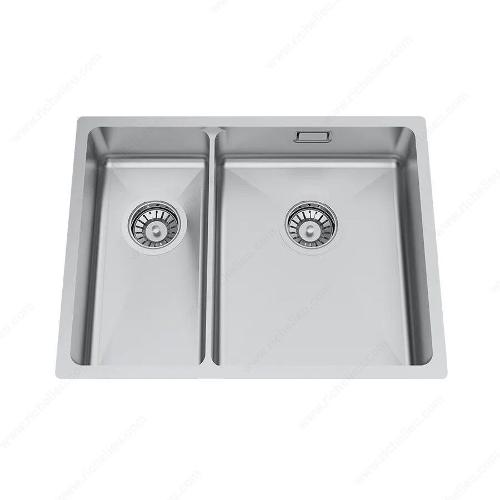 Richelieu WEBSO1258423 Trendline EST-53KH Stainless Steel Sink - Accessible Design, 578x440x120 mm