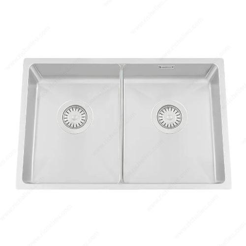Richelieu WEBSO1258429 Trendline EST-80K Stainless Steel Sink - Accessible Design, 728x440x120 mm