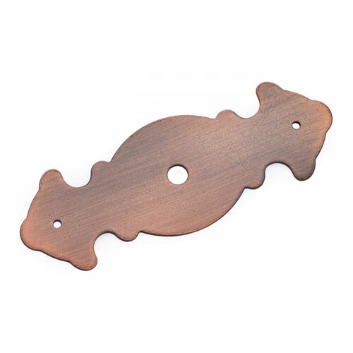 RKI BP-1790-DC Distressed Copper Decorative Knob Backplate with One Hole