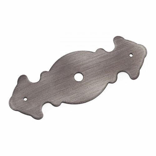 RKI BP-1790-DN Distressed Nickel Decorative Knob Backplate with One Hole