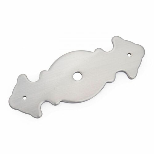 RKI BP-1790-P Satin Nickel Decorative Knob Backplate with One Hole