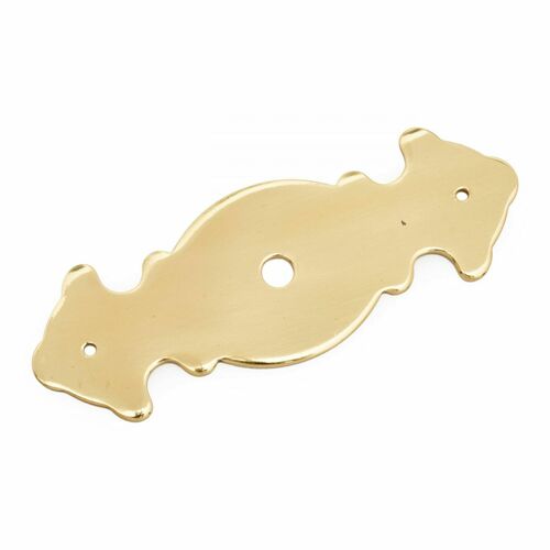 RKI BP-1790 Polished Brass Decorative Knob Backplate with One Hole