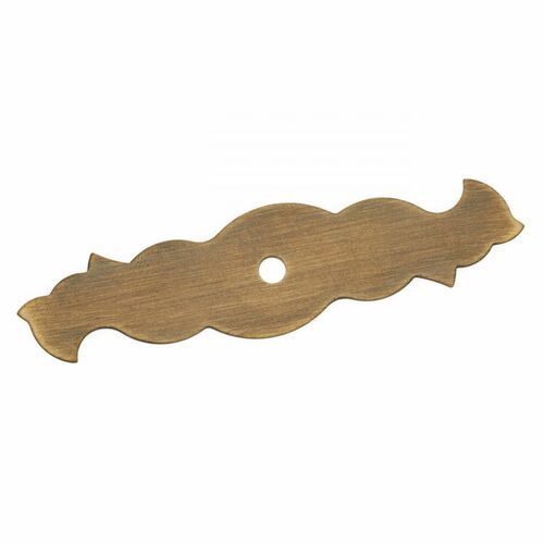 RKI BP-7901-AE Curvy Single Hole Knob Backplate - Antique English