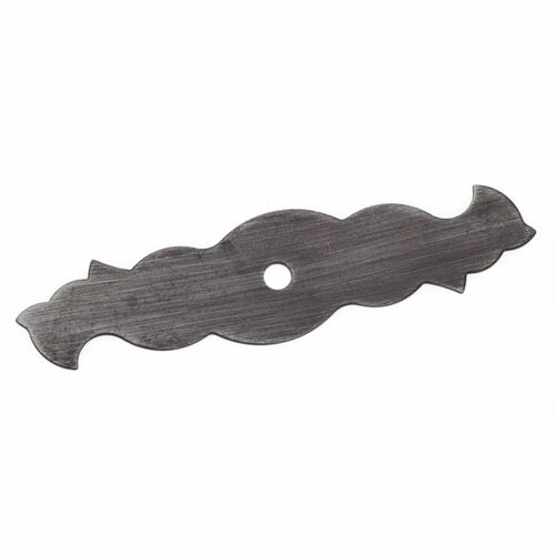 RKI BP-7901-DN Curvy Single Hole Knob Backplate - Distressed Nickel