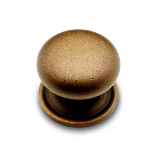 RKI CK-3216-ATAE Antique English Solid Plain Knob with Backplate