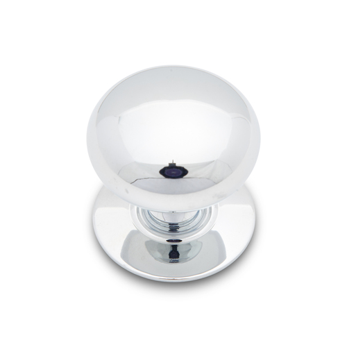 RKI CK-3216-C Chrome Plain Knob with Detachable Back Plate