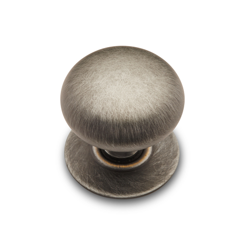 RKI CK-3216-DN Distressed Nickel Plain Knob with Detachable Back Plate