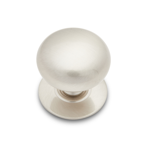 RKI CK-3216-P Satin Nickel Plain Knob with Detachable Back Plate