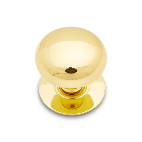 RKI CK-3216-T Detachable Back Plate Plain Knob - Polished Brass