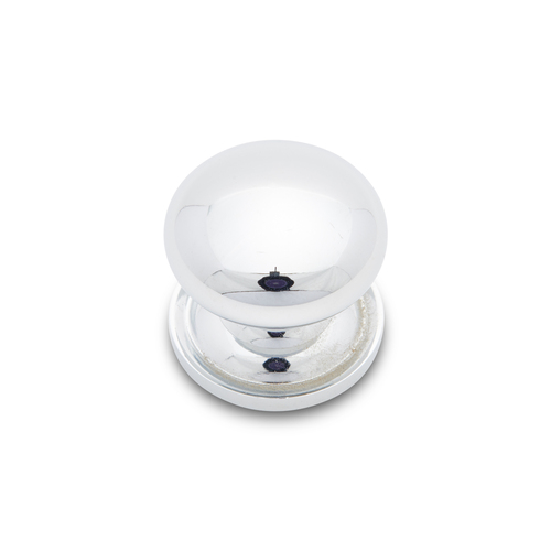 RKI CK-3217-ATC Chrome Solid Plain Knob with Backplate