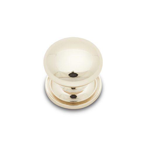 RKI CK-3217-ATPN Polished Nickel Solid Plain Knob with Backplate