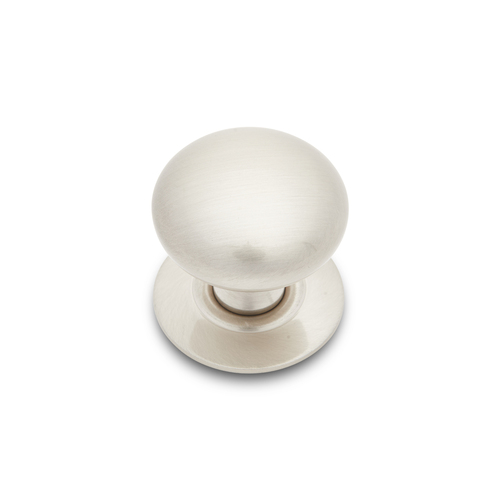 RKI CK-3217-P Satin Nickel Plain Knob with Detachable Back Plate