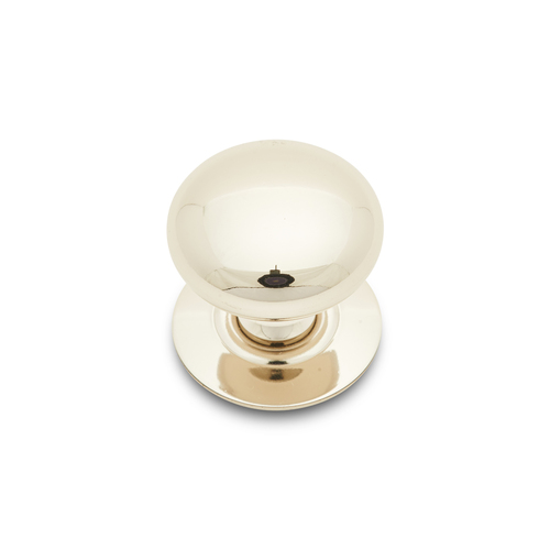 RKI CK-3217-PN Polished Nickel Plain Knob with Detachable Back Plate