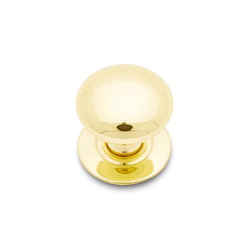 RKI CK-3217-T Detachable Back Plate Plain Knob - Polished Brass