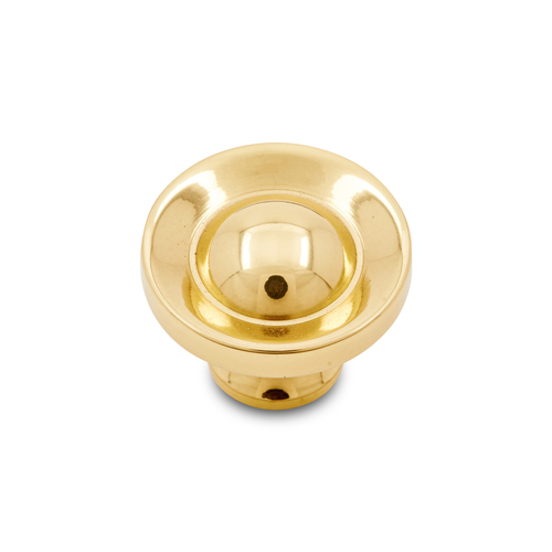RKI CK-414-B French Contoured Knob - Polished Brass
