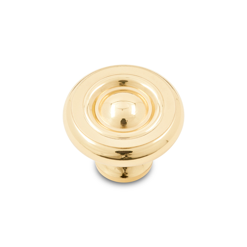 RKI CK-4244 Solid Georgian Knob - Polished Brass