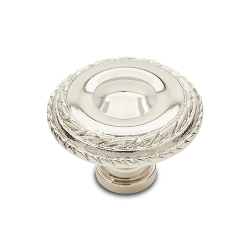 RKI CK-705-PN Double Roped Edge Knob - Polished Nickel