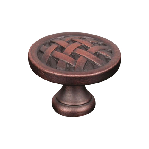 RKI CK-751-DC Cross-Hatched Distressed Copper Knob