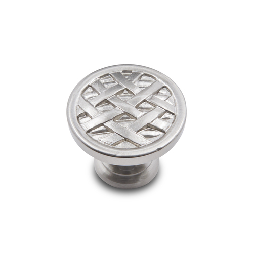 RKI CK-752-P Satin Nickel Cross-Hatched Knob