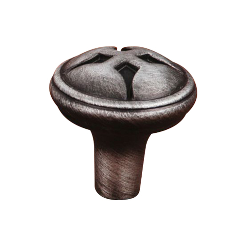 RKI CK-9314-DN Solid Four Petal Knob - Distressed Nickel