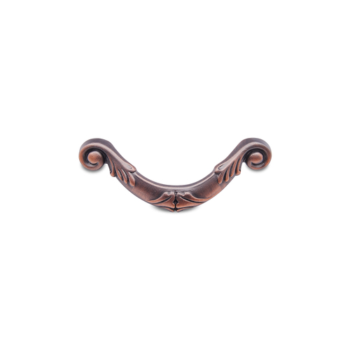 RKI CP-803-DC Ornate Curved Drop Pull - Distressed Copper