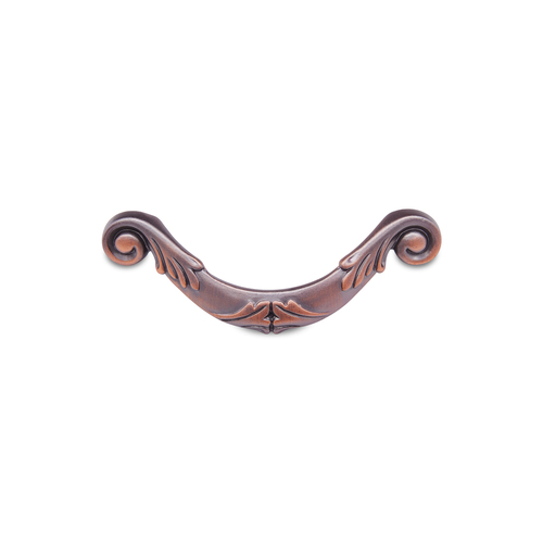 RKI CP-804-DC Ornate Curved Drop Pull - Distressed Copper