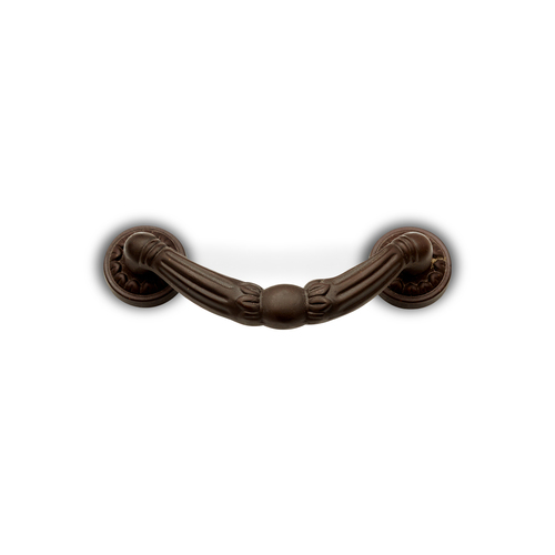 RKI CP-864-RB Ornate Petal Base Drop Pull, Oil Rubbed Bronze