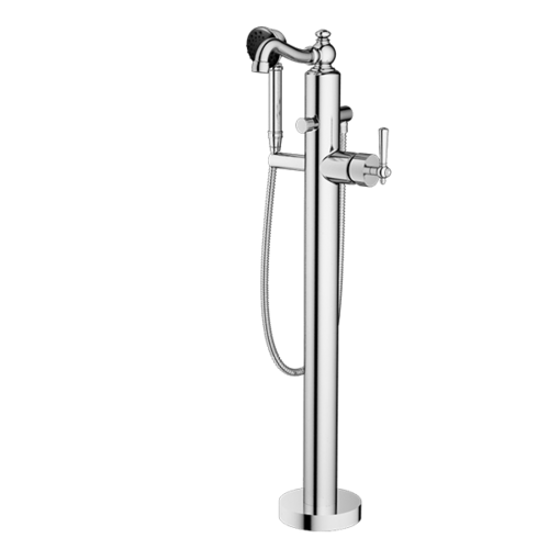 Santec 1094MP10-TM LYRA TRIM - Floor Mount Tub Filler with Hand Shower - Lever Handle