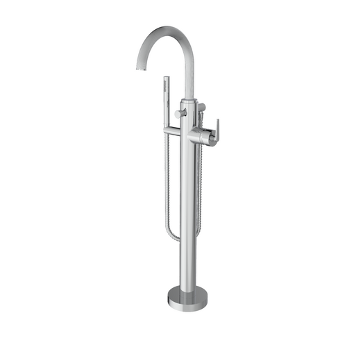 Santec 3494HO10-TM ATHENA TRIM - Floor Mount Tub Filler with Hand Shower
