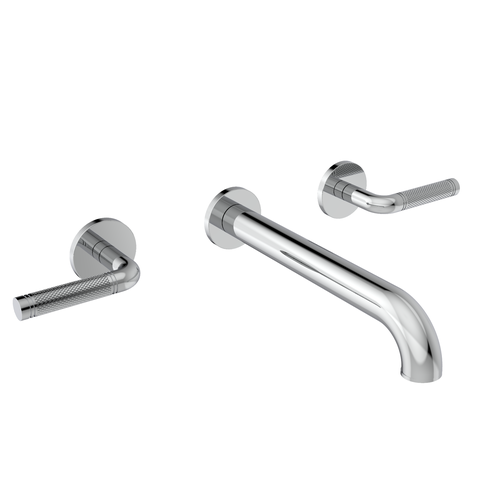 Santec 3929CK10-TM CIRC Wall Mount Widespread Lavatory - Knurl Handle