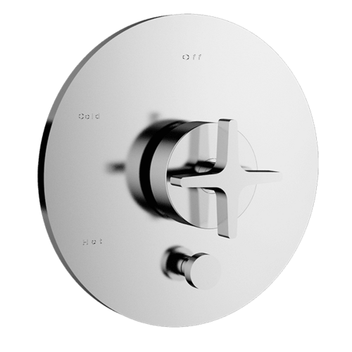 Santec 3935CX10-TM CIRC TRIM - Pressure Balanced Control with Diverter - Cross Handle