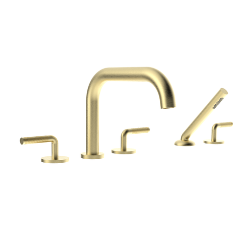 Santec 3955CK21-TM CIRC TRIM - Roman Tub Filler with Hand Shower - Knurl Handle
