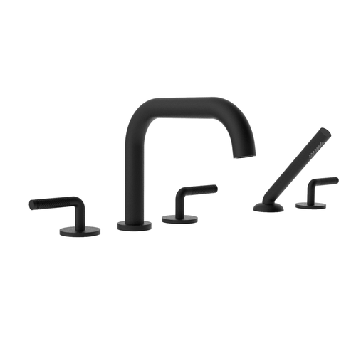 Santec 3955CK91-TM CIRC TRIM - Roman Tub Filler with Hand Shower - Knurl Handle