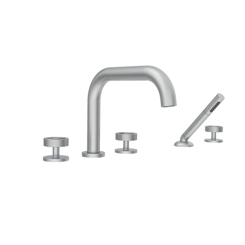 Santec 3955CS75-TM CIRC TRIM - Roman Tub Filler with Hand Shower - Wheel Handle