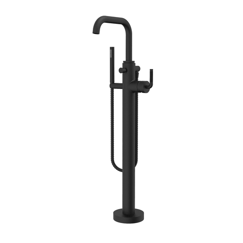 Santec 3994CK91-TM CIRC TRIM - Floor Mount Tub Filler with Hand Shower - Knurl Handle