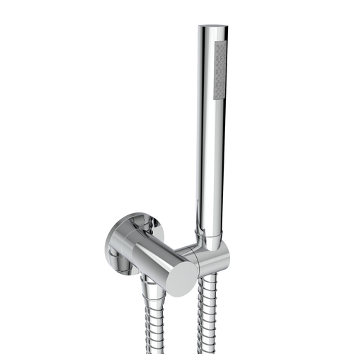 Santec 70835110 Round Single Function Hand Shower with Adjustable Bracket and Outlet