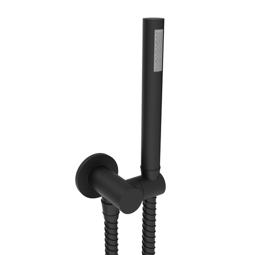 Santec 70835191 Round Single Function Hand Shower with Adjustable Bracket and Outlet