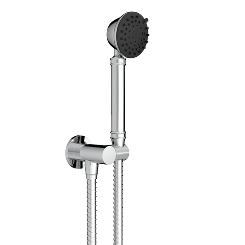 Santec 70836510 Multifunction Cylindrical Hand Shower with Adjustable Bracket and Outlet