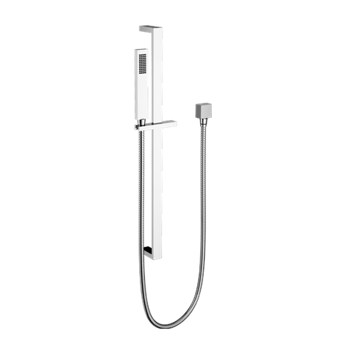 Santec 70846110 Square Hand Shower with Square Slide Bar and Supply Elbow